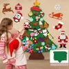 QIFU Felt Christmas Tree Santa Claus Merry Decor for Home Navidad Natal Kesrt Cristmas Happy Year Y201020