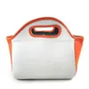 Sublimeringsämnen Neopren lunchpås isolerad termisk lunchväska färgad bärväskor handväskor med dragkedja för vuxna barn reser picknick