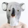 Máscaras de festa engraçadas cachorro de papagaio rinoceronte hippo galo koala animal látex panda unicorn Kid Halloween 220826