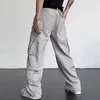 Herenbroekaankomsten Zijzakken Katoen Caponal Baggy Men Cargo Zipper Design militaire mannelijke lange broek Tactische kledinglieden