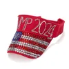 다이아몬드 트럼프 2024 모자 자수 야구 미국 국기 스포츠 캡 파티 모자 S