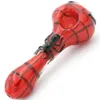 Colorful Spider Web Pyrex Thick Glass Pipes Dry Herb Tobacco Filter Handpipes Innovative Design Decorate Handmade Smoking Cigarette Holder DHL Free