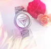 Anillo de diamantes Relojes para mujer 34 mm Alta calidad Hip Hop para mujer Bling Oro rosa Plata Acero inoxidable Cuarzo Dama Elegante regalos femeninos pulsera Relojes de pulsera