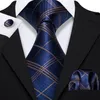 Yellow Plaid Ties For Men Shirts Silk Mens Tie Handkerchief Cufflinks Set 15 Colors Neck Barryfashion Design S-5241