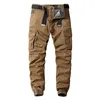 Pantalon homme militaire hommes décontracté coton couleur unie salopette Jogging randonnée en plein air pantalon multi-poches travail hommes Drak22