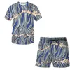 Summer Short Sleeve Suit Mens Face 3D Print Abstract T-Shirts Shorts 2st Set Tracksuit Men/Women Beach Clothing 220624