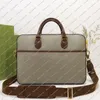 Men Fashion Casual Designe Luxury Business Bag Portfölj datorpåse Tote Crossbody Handväska Högkvalitativ topp 5A 674140 Purse Pouch