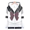 Sweatshirts masculins pour hommes beaux rôles Suit Tracksuit Zipper Cosplay Characon à capuche à capuche à manches longues pour femmes