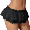 Women's Panties Sissy Lace Briefs Mens Ruffled Thongs Mini Skirt Crossdress Costume Panty Gay Male Sexy UnderwearWomen's