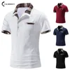 Mens Pure Cotton Long Sleeve Polo Shirts Trendy Brand Golf T-Shirts Spring and Autumn Designer Clothes Tops 220504