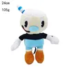 Fabrikanten Groothandel 6 modellen van 24 cm theekopje hoofd Big Adventure Plush Toy Mug Man Anime Game Perifere pop kinderen cadeau