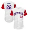 James Custom Repubblica Dominicana World Baseball Classic Maglia cucita WBC Manny Machado Starling Marte Jose Bautista Robinson Cano Nelson Cruz