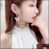 Dangle Lustre Boucles D'oreilles Bijoux Magnifique Super Fée Papillon En Forme Bleu Rose Cubique Zircon Gland Goutte D'oreille Dhcvz