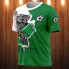 Herr t-shirts sommar avslappnad topp hockey hip hop djur 3d tryck stjärna t-shirtmen's