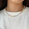 Pendant Necklaces Trendy Bead Strand Beaded Choker Necklace For Women Bohemian Colorful Handmade Short String Collar JewelryPendant Godl22
