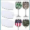 Party Favor Event Supplies Festive Home Garden Ups Sublimation Blanks Products Wine Glass Sleeve Sublimatio Dhb0X