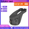 wifiワイヤレスカーDVRダッシュカムフルHD Pナイトビジョンドライビングレコーダービデオ録音ダッシュカメラレジストラDashcam J220601
