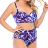 maillot de bain sexy pour femme maillot de bain maillot de bain maillot de bain deux pièces noir impression couleur pourpre taille plus sans soutien-gorge soutien à armatures maillots de bain d'été bikinis