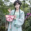 Abendtaschen Angelatracy 2022 Ankunft Hanfu Chinesischer Luxus Schmetterling Zwei Seitenstickerei Quaste Perlenkette Schulter Umhängetasche Abend