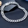 Zincirler Yüksek kaliteli hip hop takı Küba zincir kolye 925 STERLING Gümüş Altın Kaplama Küba Bağlantı 18mm Fabrika Salechains Heal22