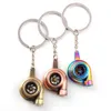 Металл Turbo Keychain втулки подшипника Spinning Auto часть Модель турбины турбокомпрессора Key Chain Ring YD0476