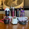 2021 Starbucks cup Halloween Black Cat playful little devil cat elf mark straw thermos cup water cup