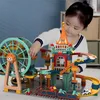 Murmelbahn Architektur Burg Bausteine Auto Actionfiguren Freunde Kinder Lernspielzeug für Jungen Weihnachtsgeschenke 220527