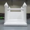 Yard Bröllop Uppblåsbara Bouncer Vit Bouncy Castle Kommersiell användning Hoppningsbädd 10x10ft Utomhus Playhouse