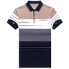 Polo T -shirt met korte mouwen Men Casual Summer gestreepte kleding Polo's Shirts Mens Fashion Slim Fit Poloshirt 722 220618