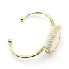 Bangle exclusiva de fio de arame colorido de ouro amarelo claro AMTHYSTS Stone aberta clara quartzo joalheria INTE22