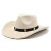 Novo outono de inverno feltro fedora chapéu vintage curvo enquadrar o chapéu de cowboy ocidental jazz jazz sombrero hombre tap cowgirl panamá chapéu