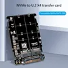 Câbles d'ordinateur connecteurs M.2 SSD vers U.2 adaptateur 2in1 NVMe et SATA-Bus NGFF PCI-e SFF-8639 convertisseur PCIe M2 pour ordinateur de bureau