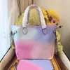 Borsa a tracolla sfumata Borsa a tracolla da donna Borse a tracolla Borse stampate rimovibili Tela rivestita Borsa in pelle di vacchetta Tasca di moda di alta qualità