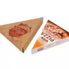 Scatole di carta per cono di pizza in cartone Dimensioni personalizzate e stampa del logo per pizza a cono Pizze rivestite in cartone ondulato design della scatola per pizza a fetta triangolare rotonda