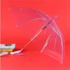 다채로운 투명 긴 스트레이트 핸들 우산 자동 검은 무지개 사용자 정의 로고 우산 방수 8 뼈 우산 bba13376