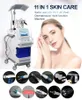 professionale 11 in 1 attrezzatura multifunzionale di bellezza pdt led idradermoabrasione idra acqua diamante dermoabrasione viso ossigeno jet peel sbiancamento della pelle macchina