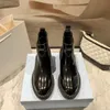 2022 tasarımcı kadın ayak bileği botları moda ekibi tıknaz lüks boot calfskin Martin Kış bayanlar ipek inek derisi deri platform düz yüksek üst spor ayakkabı patikleri h228