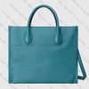 Large tote with G logo bag black leather embossed handbag luxury Genuine blue orange Large capacity business men purses