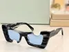 Lunettes de soleil d'été pour femmes hommes O-f OERI021 Style anti-ultraviolet rétro plaque forme irrégulière lunettes boîte aléatoire