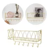 Hooks Rails Iron Storage Basket With Mail Letter Rack Hat Key ers Holder Wall Hook Home Decoration er For KeyShooks