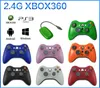 2.4G Kablosuz Denetleyici Gamepad Xbox360/PS3/PC için hassas başparmak joystick gamepads logo ve perakende ambalajlı Microsoft X-Box denetleyicileri