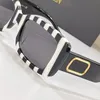 Sunglasses 4108 Black and White Striped Frame Fashion Personality Trend Womens Sunglasses Driving Summer Beach Vacation UV Protection Top Quality With Box