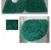 3pcs/conjunto Color sólido Tapete de banheiro Conjunto de cabelos fofos tapetes de banho kit de tampa de tampa do banheiro moderno Retângulo de tapetes 50*80 50*40 45*50cm 220511
