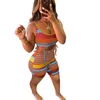 Kvinnor Jumpsuits Designer Slim Sexy Stripe Lace Up Onesies ärmlösa Vest Shorts Shorts Shows midjelistkläder