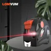 LOMVUM laddningsbart laserband mått 2 i 1 USB -laddningstejp med LCD -display 16ft/5m digitalbandmetrisk/tum/ft T200602