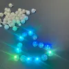 50Pcs Tumbler Small Round Ball Light Switch Balloon LED Flash Luminous Lamps Lantern Light for Wedding Party Birthday Decoration 220428