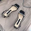 Sandalias Mujeres zapatos de tacón de tacón sandalia de sándalo nuevo diseño de tacones altos zapatillas de verano zapatillas de chanclas negras zapatillas 220505