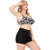 Maillot de bain sexy pour femme maillot de bain maillot de bain maillot de bain maillot de bain deux pièces couleur noire imprimé floral taille plus sans soutien-gorge soutien à armatures maillots de bain d'été bikinis