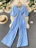 Summer Women Sexy Polka Dot Jumpsuits Romper Thin Ladies Lose Wide Leg Pants Overalls Playisuits Jumpsuits Casual 220513