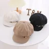 Sombreros para niños para niñas, bebés, boinas para niños, gorras de algodón octogonales, accesorios de fotografía para recién nacidos, sombrero para niños, gorra para bebés de 3 a 8 años